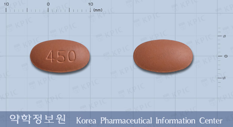 리포덱스정450밀리그람(리팜피신)/종근당리팜피신정450밀리그람(수출용) 제품 이미지