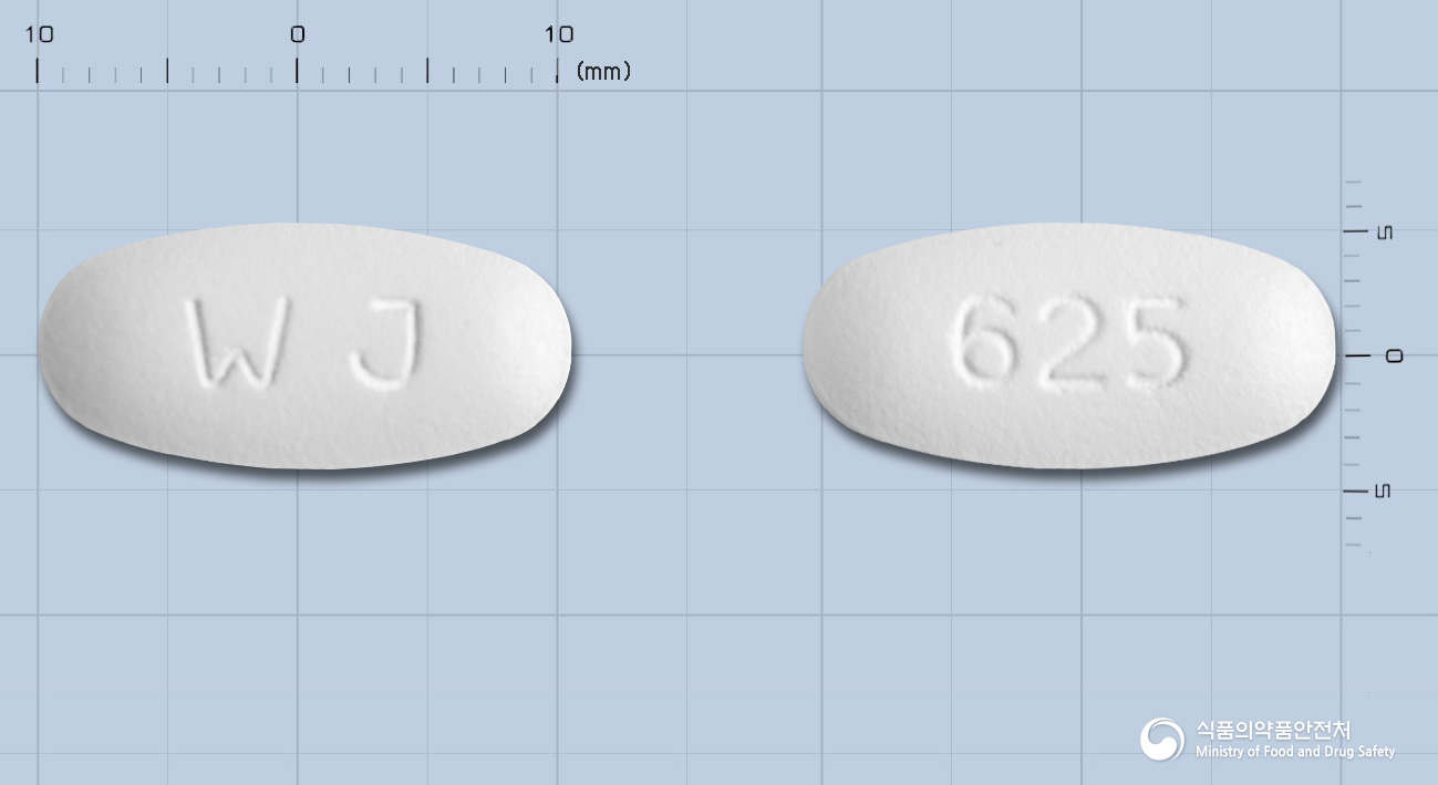 오메크라정625밀리그램(아목시실린수화물·묽은클라불란산칼륨(4:1)) 제품 이미지