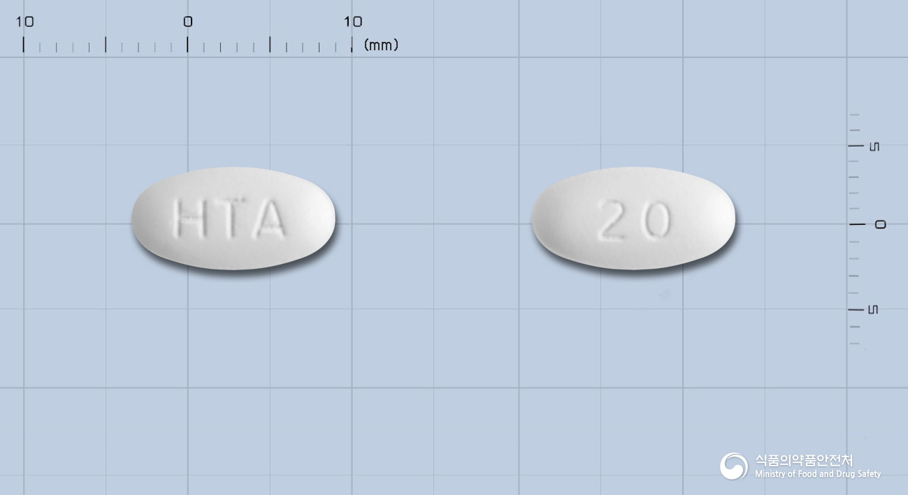 휴텍스아토르바스타틴정20mg(아토르바스타틴칼슘삼수화물) 제품 이미지