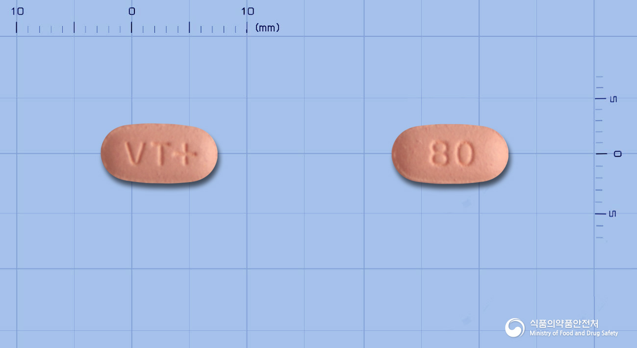 바레탄플러스정80/12.5mg 제품 이미지