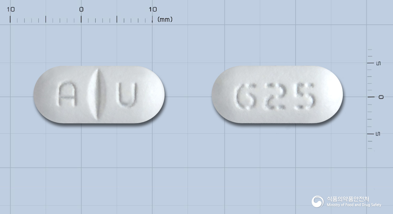 오클라틴정625mg(아목시실린-클라불란산칼륨(4:1)) 제품 이미지
