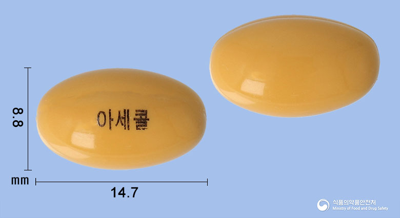 아세콜연질캡슐(콜린알포세레이트) 제품 이미지