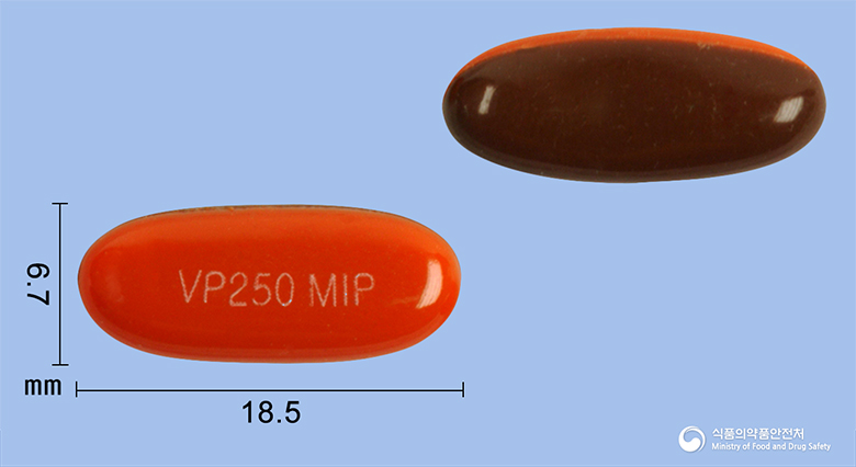 발핀연질캡슐250mg(발프로산)(수출용) 제품 이미지