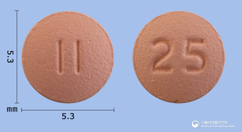 쿠에핀정25mg(쿠에티아핀푸마르산염) 제품 이미지