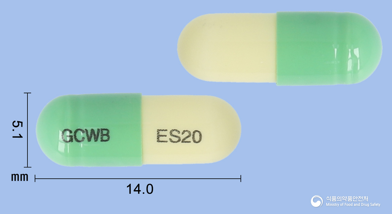 에스오졸캡슐20mg(에스오메프라졸마그네슘이수화물) 제품 이미지